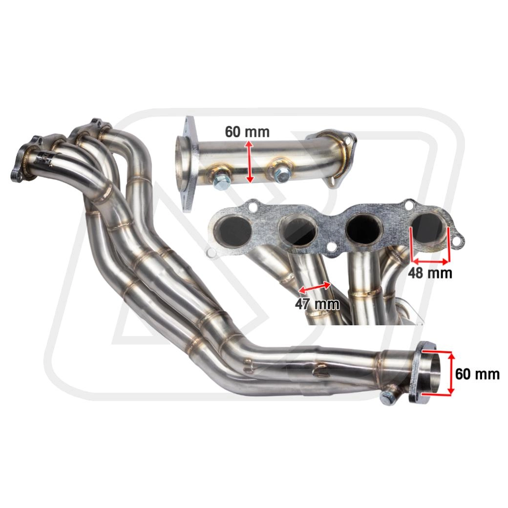 Exhaust Header เฮดเดอร์ Billion 4-2-1 Tri-Y Honda DC5 [K24]